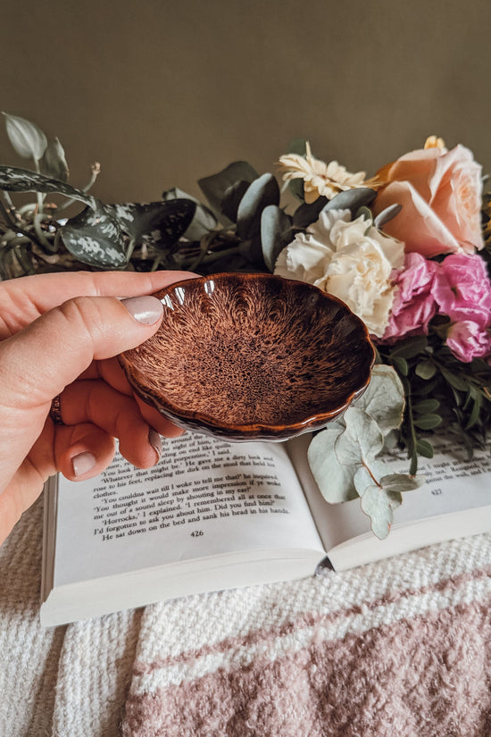 Heather Glazed Trinket Dish