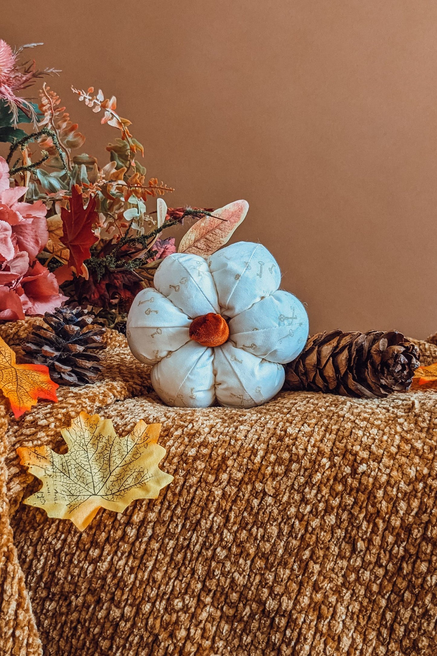 'Keys To Autumn' Cotton Mini Pumpkin