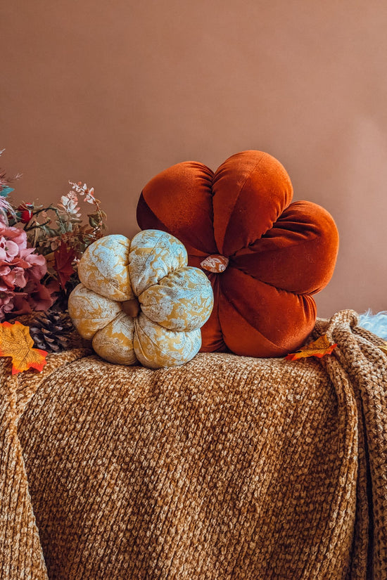 'Pumpkin Spice' Orange Velvet Jumbo Pumpkin