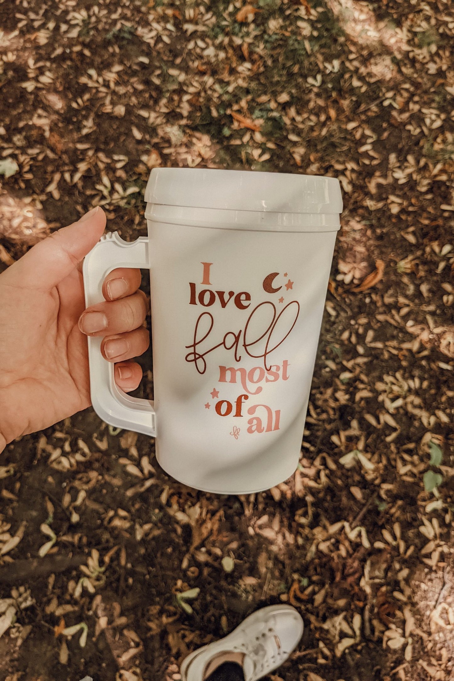 'I Love Fall Most Of All' Travel Thermos