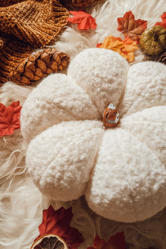 Classic White Boucle Jumbo Pumpkin