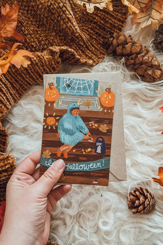 'Halloween Stoop' Halloween Greeting Card