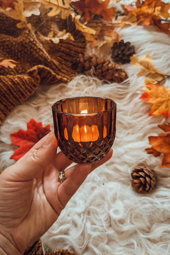 Autumn Leave Tealight - Three Color Options