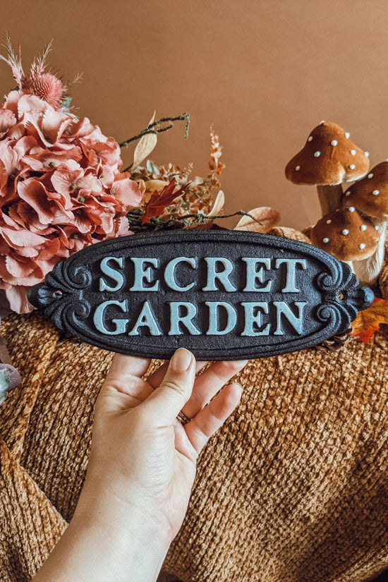 Secret Autumn Garden Metal Sign