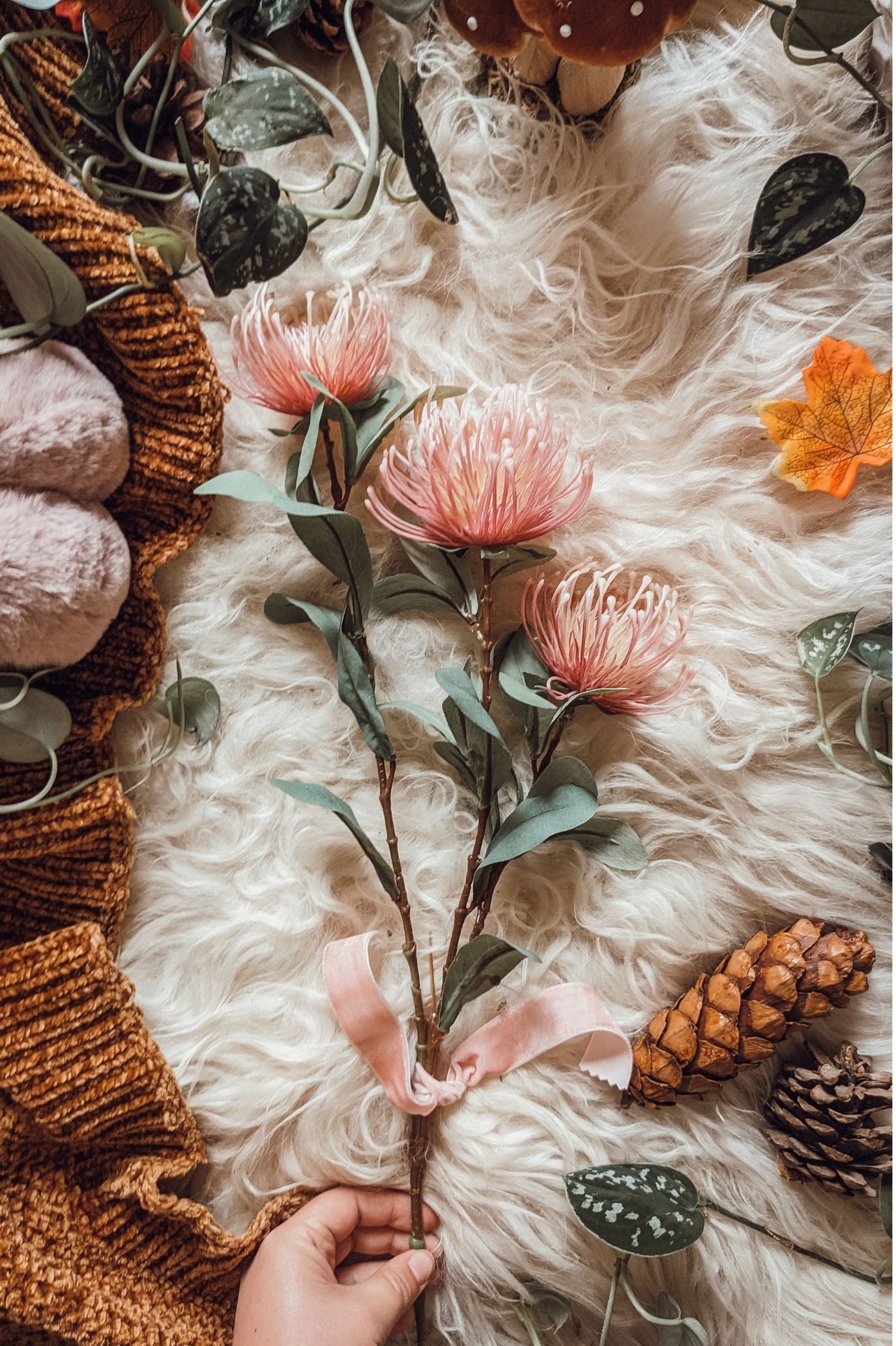 Pink Protea Floral Stem