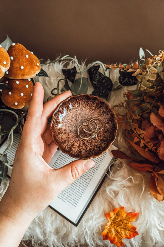 Heather Glazed Trinket Dish