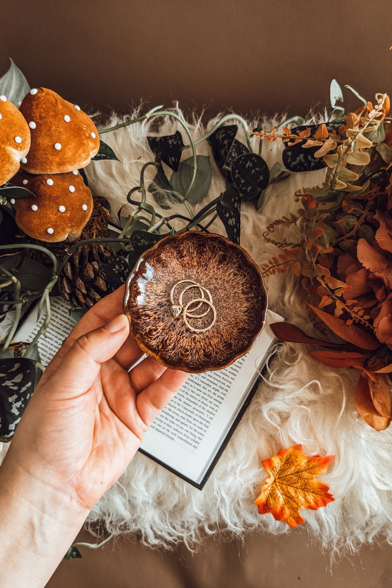 Heather Glazed Trinket Dish