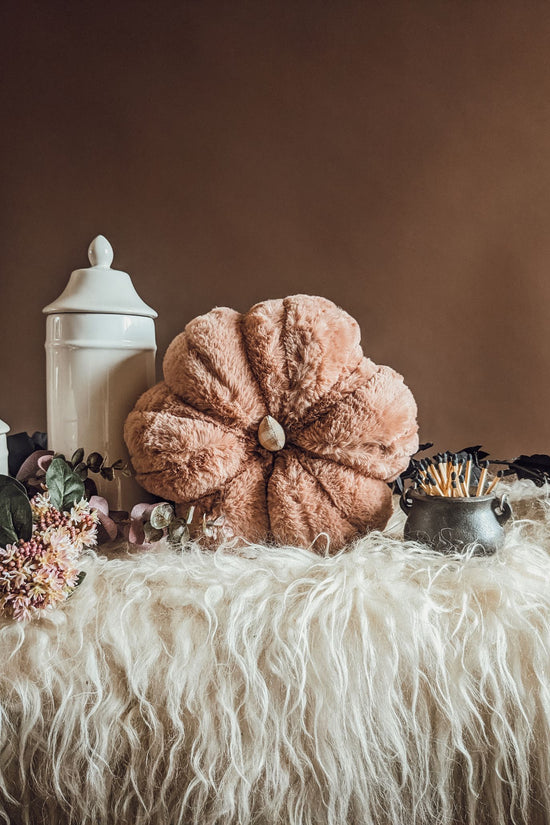 'Hocus Pocus' Pink Fur Jumbo Pumpkin