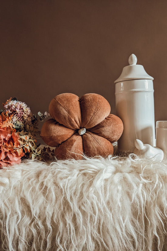 'Autumn Whispers' Velvet Grande Pumpkin