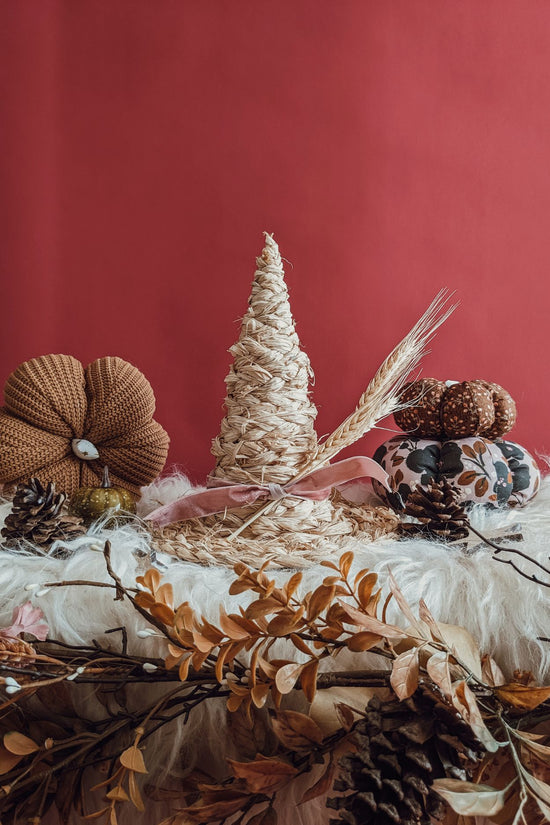 Braided Witches Hat Decoration- Natural